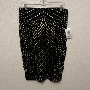 Lularoe elegant cassie skirt medium sparkle dots NWT